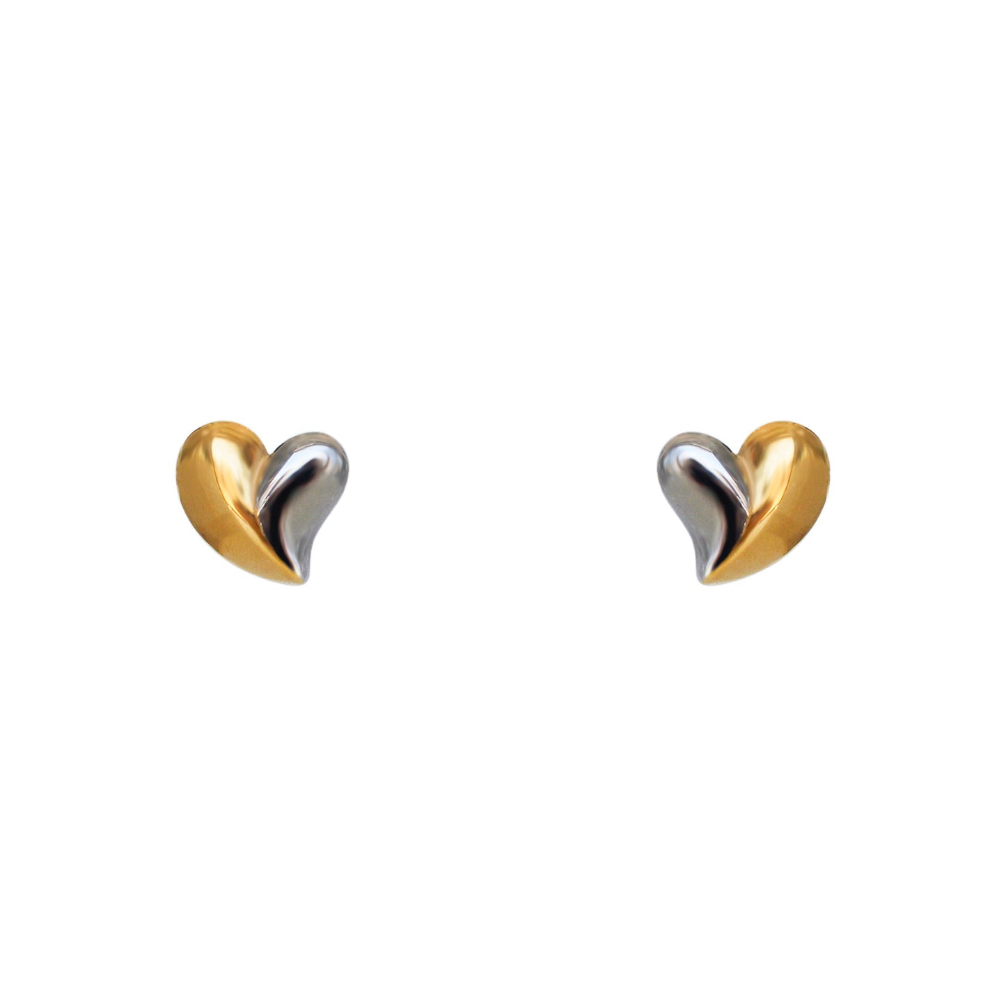ARETES CORAZÓN CHUNKY BICOLOR