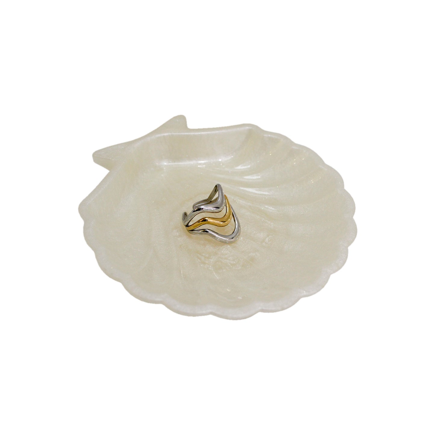 ANILLO BICOLOR 3 LINEAS CURVAS