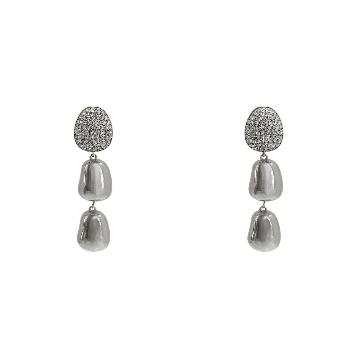 ARETES 3 PIEDRAS COLGANDO