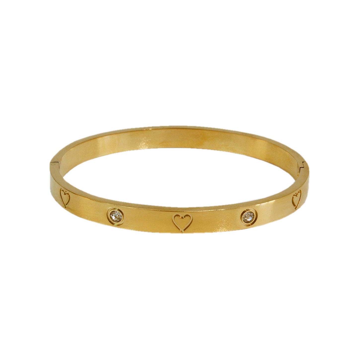 BRAZALETE CORAZONES Y BRILLO