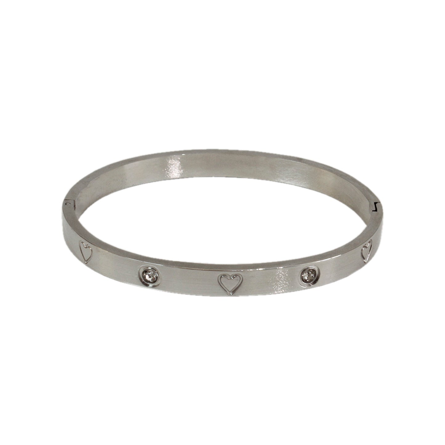 BRAZALETE CORAZONES Y BRILLO