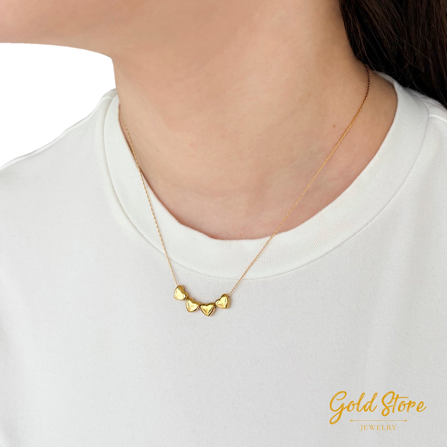 COLLAR 4 CORAZONES MINI