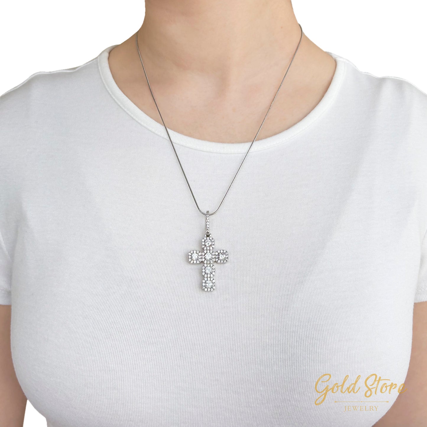 COLLAR DE CRUZ ZIRCONIAS