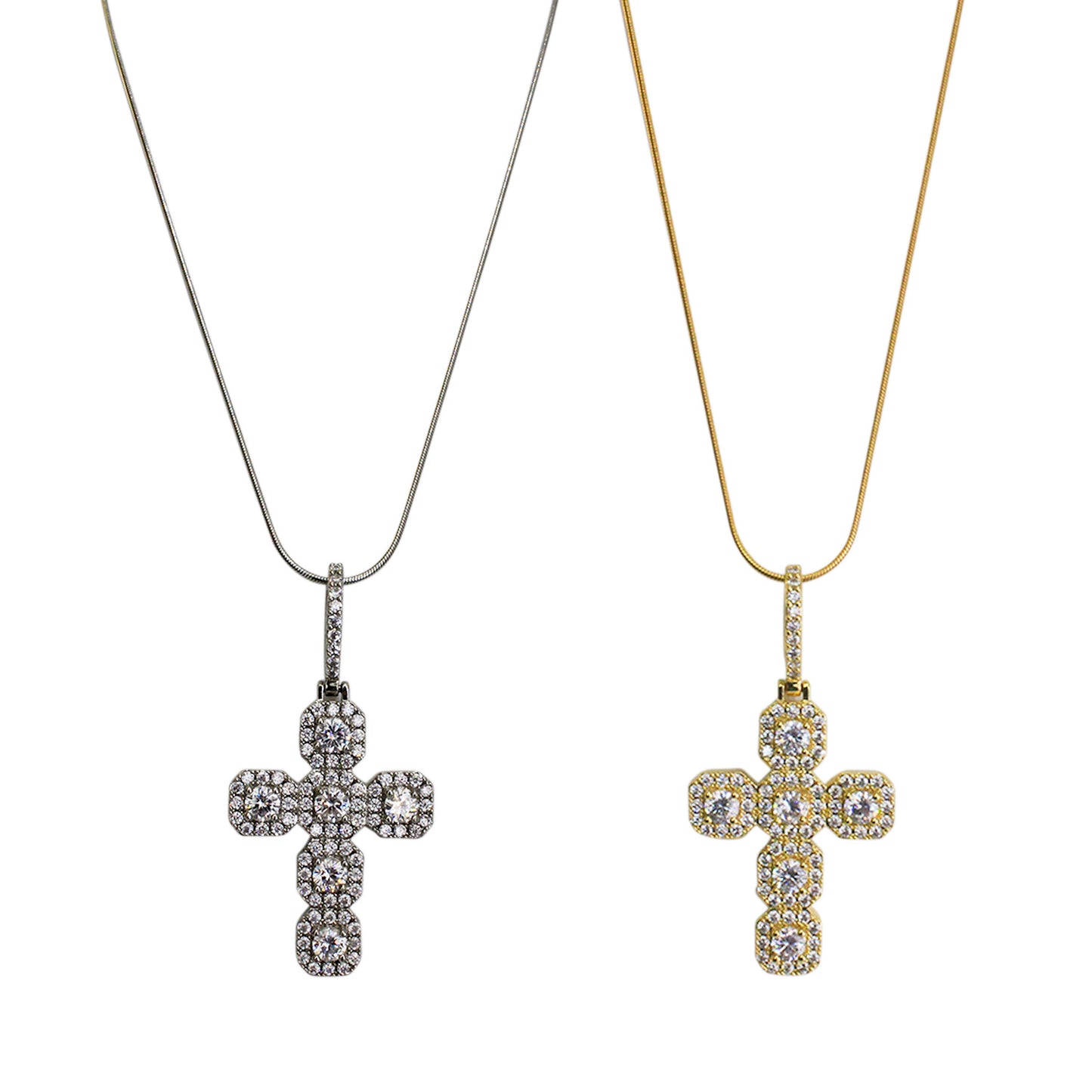COLLAR DE CRUZ ZIRCONIAS