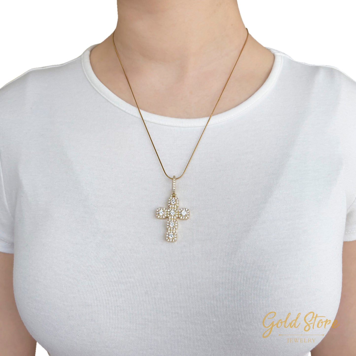 COLLAR DE CRUZ ZIRCONIAS