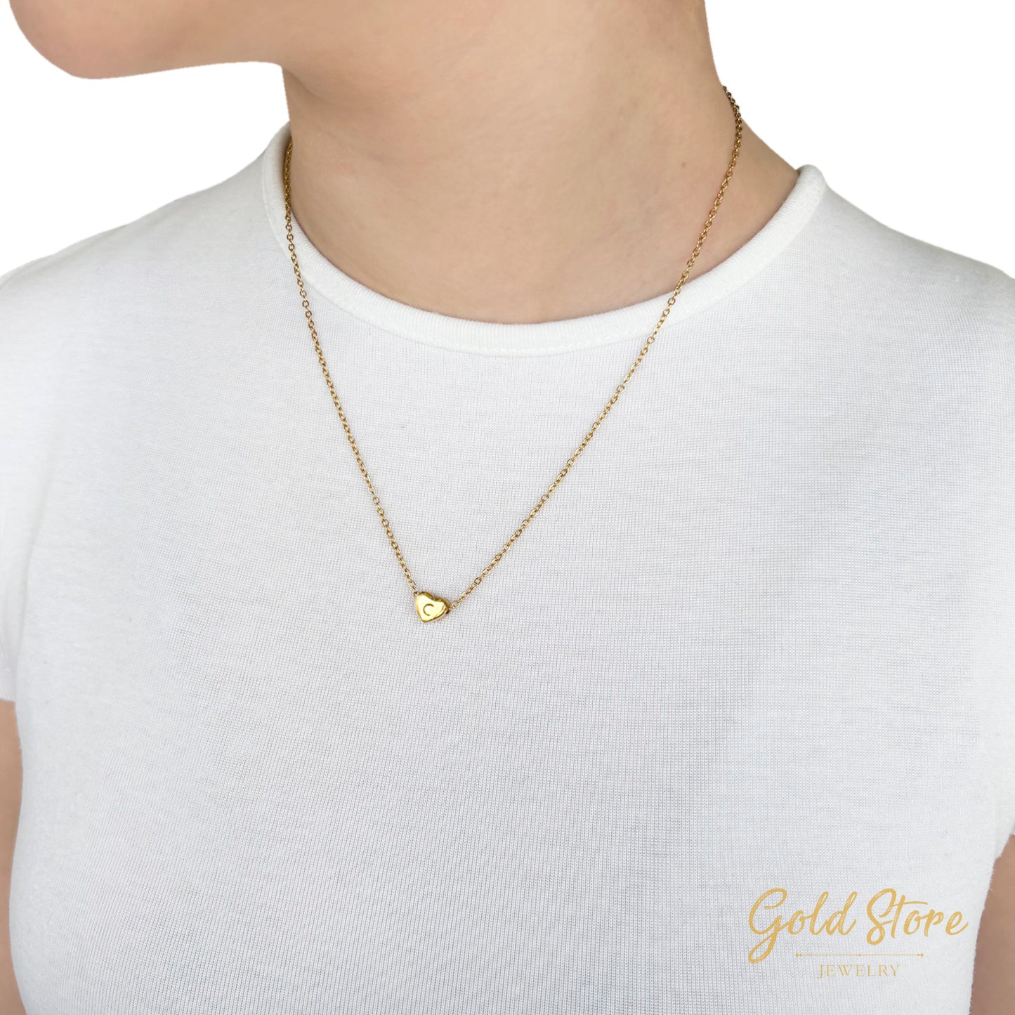 COLLAR MINI CORAZON DE INICIAL