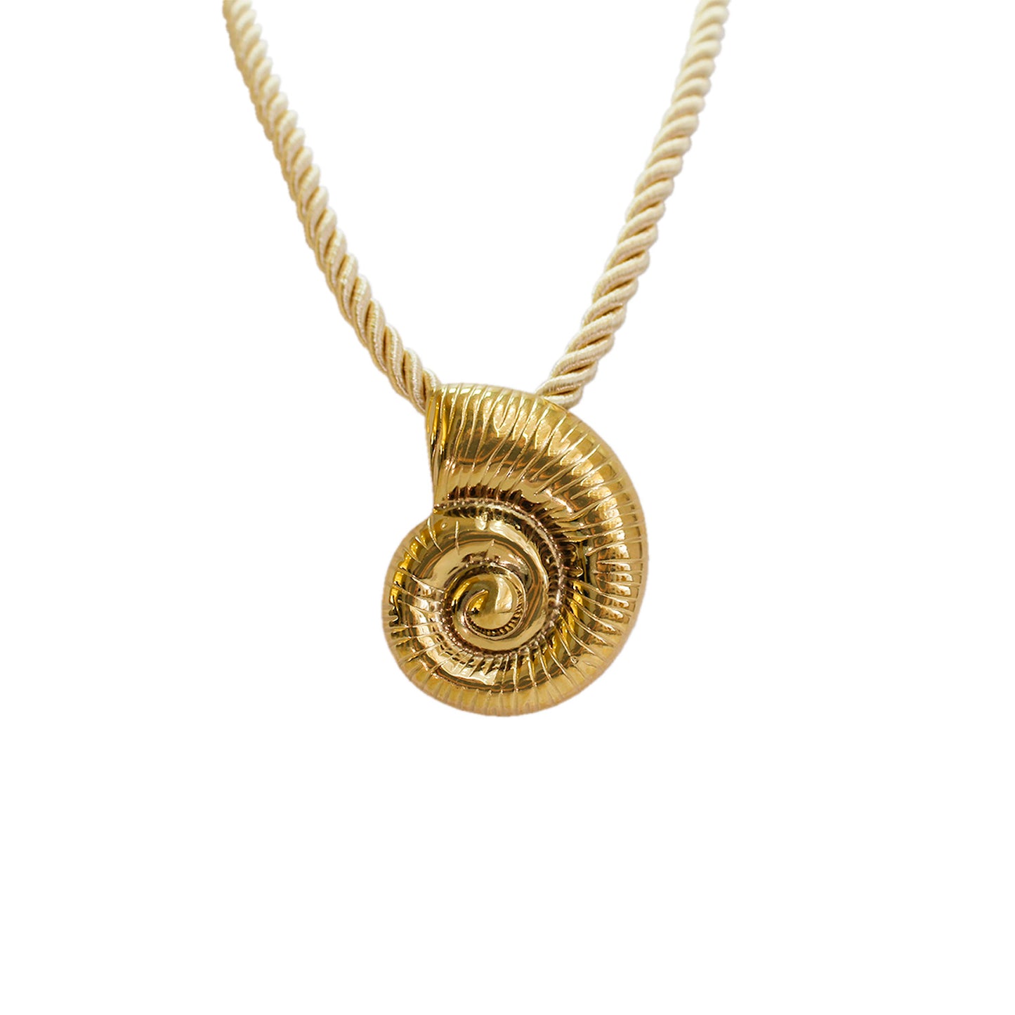 COLLAR CARACOL CHUNKY CON CORDÓN