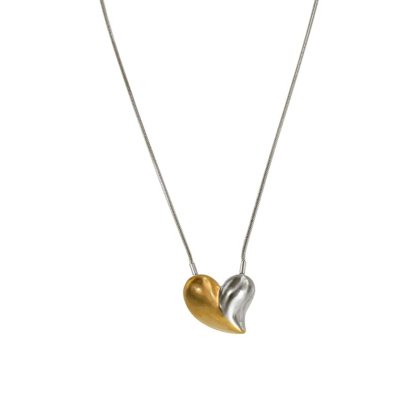 COLLAR CORAZON CHUNKY BICOLOR