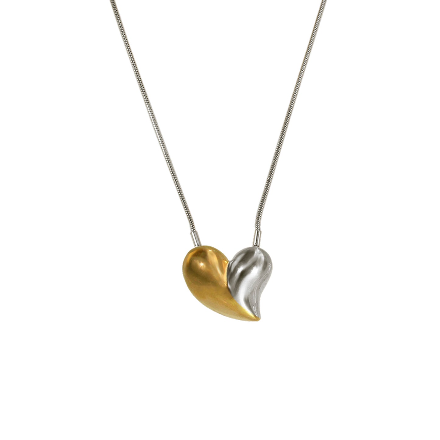 COLLAR CORAZON CHUNKY BICOLOR