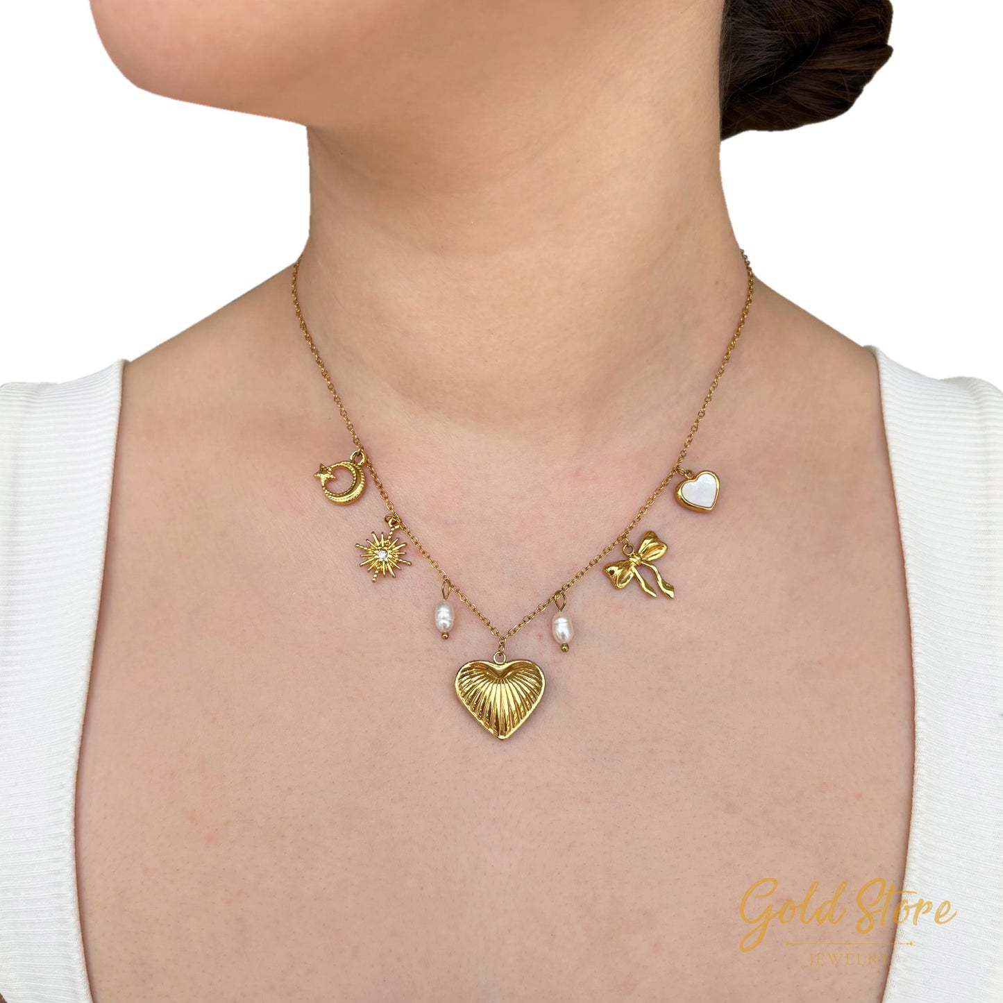 COLLAR CORAZÓN CON DIJES