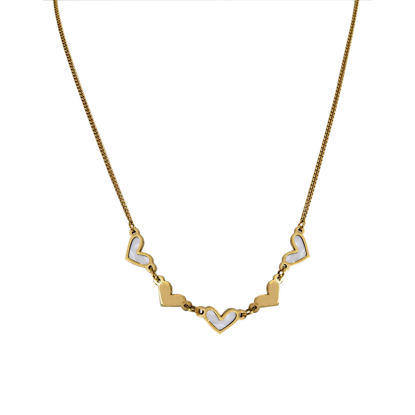 COLLAR CORAZONES PERLA MADRE