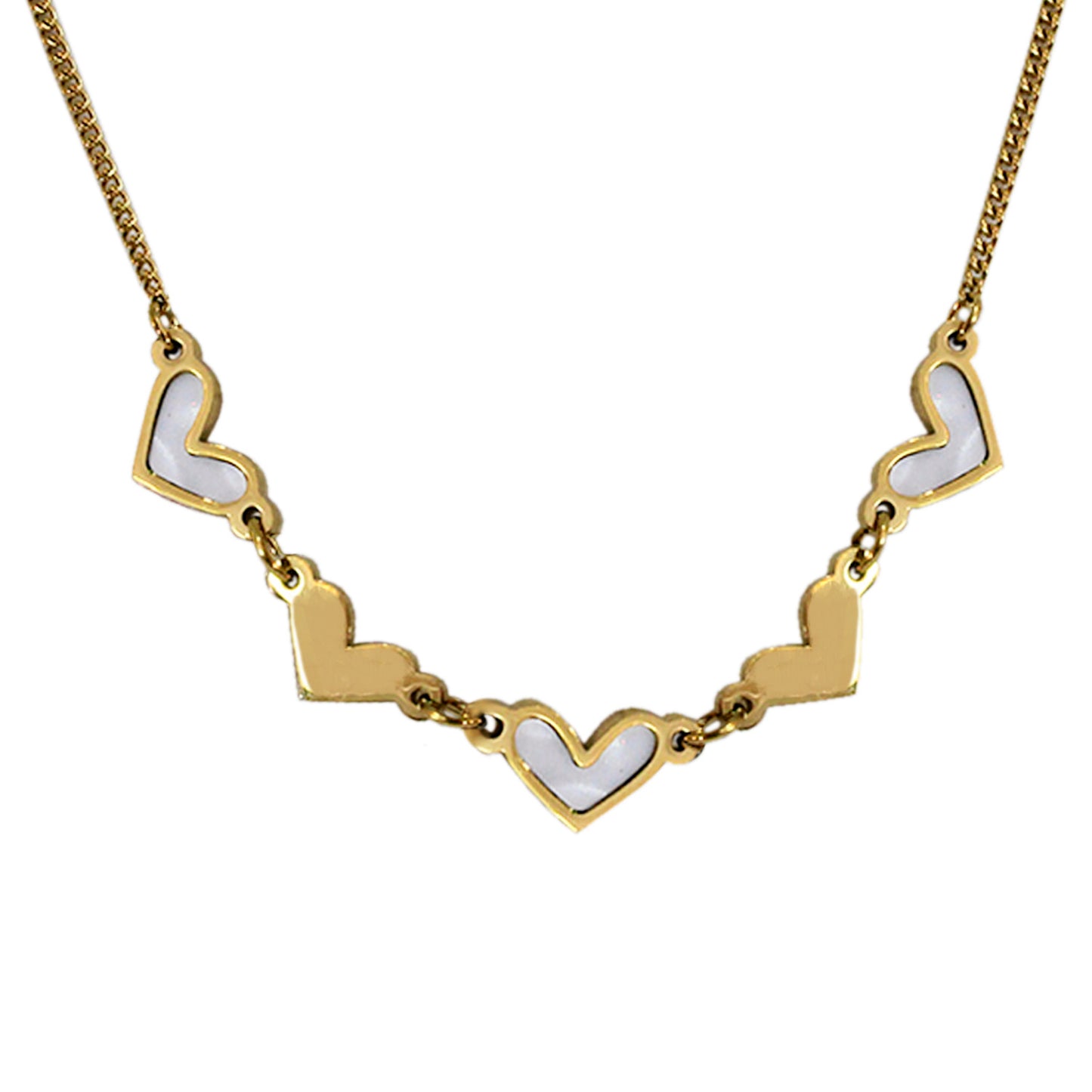 COLLAR CORAZONES PERLA MADRE