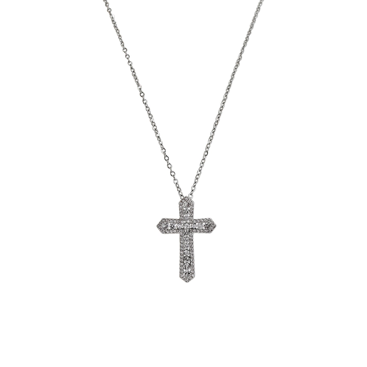 COLLAR CRUZ CHICA CON ZIRCONIAS