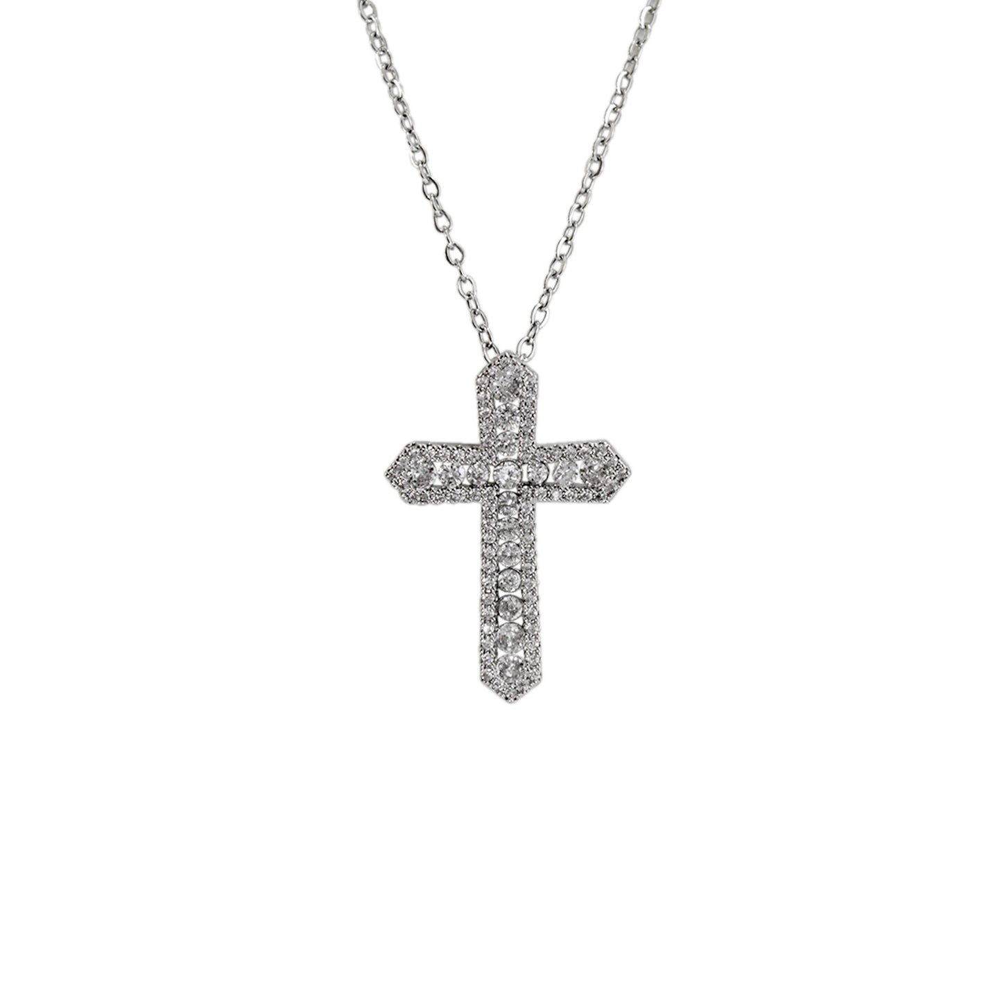 COLLAR CRUZ CHICA CON ZIRCONIAS
