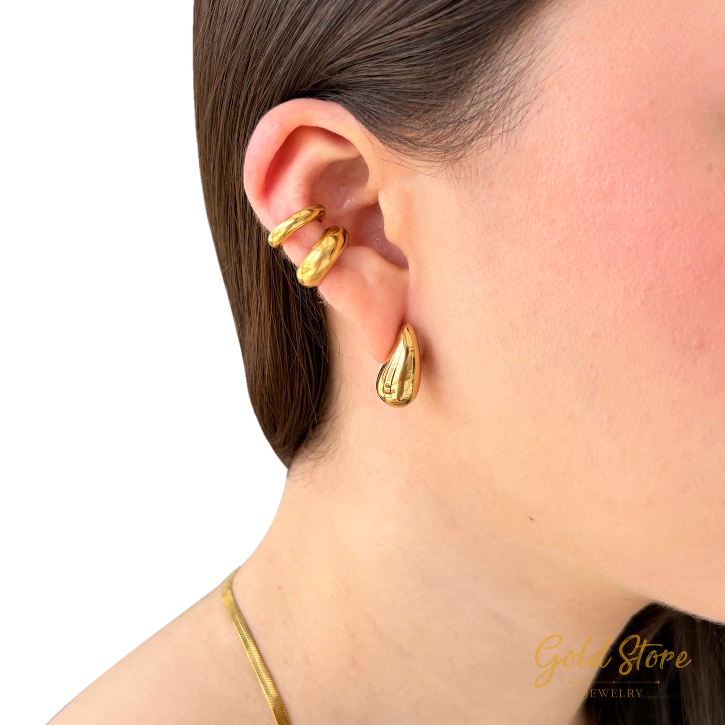 EAR CUFF LISO DORADO