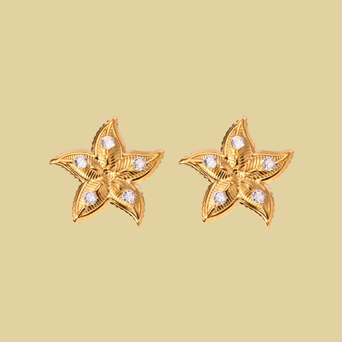 ARETES ESTRELLA CON ZIRCONIAS