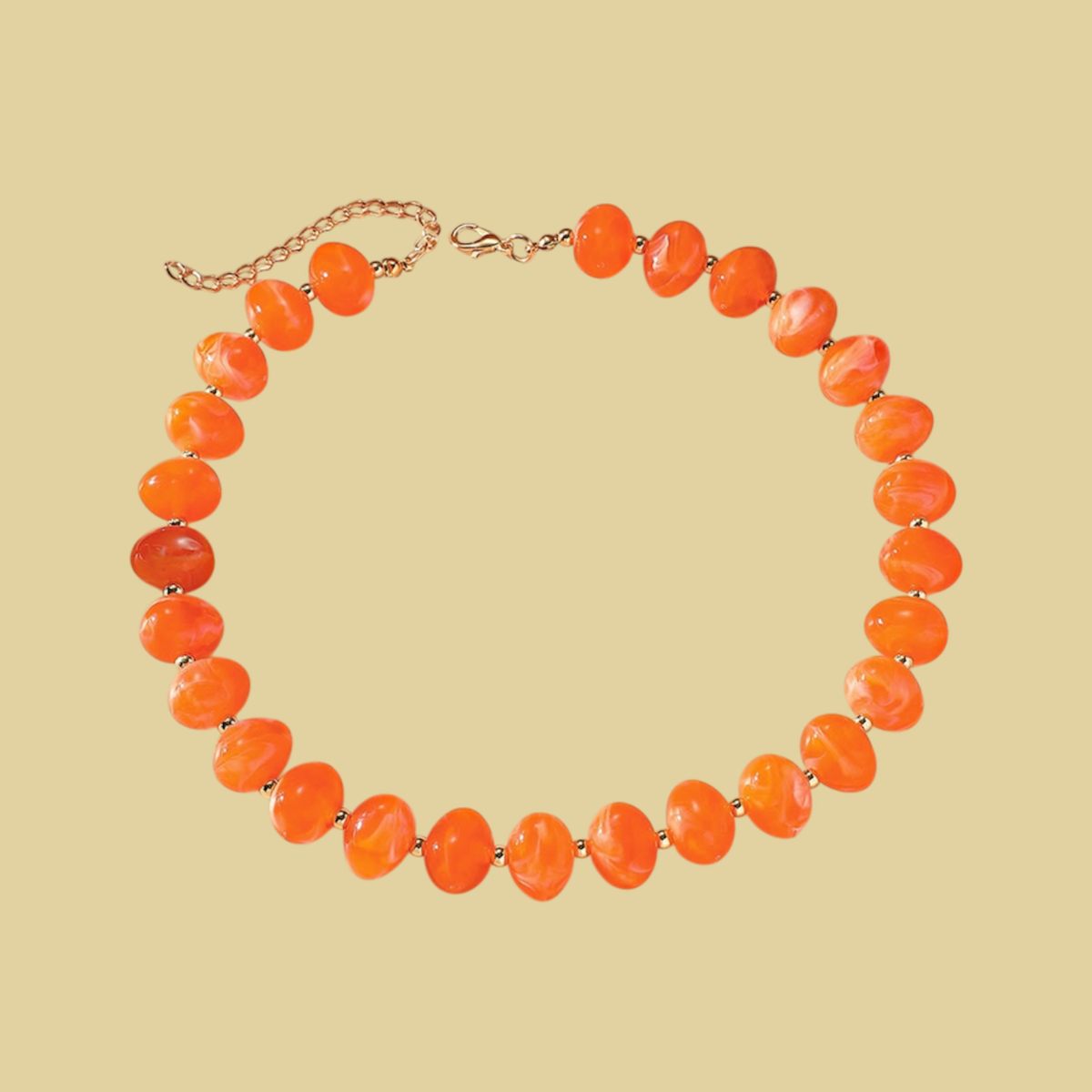 COLLAR CUENTAS NARANJAS