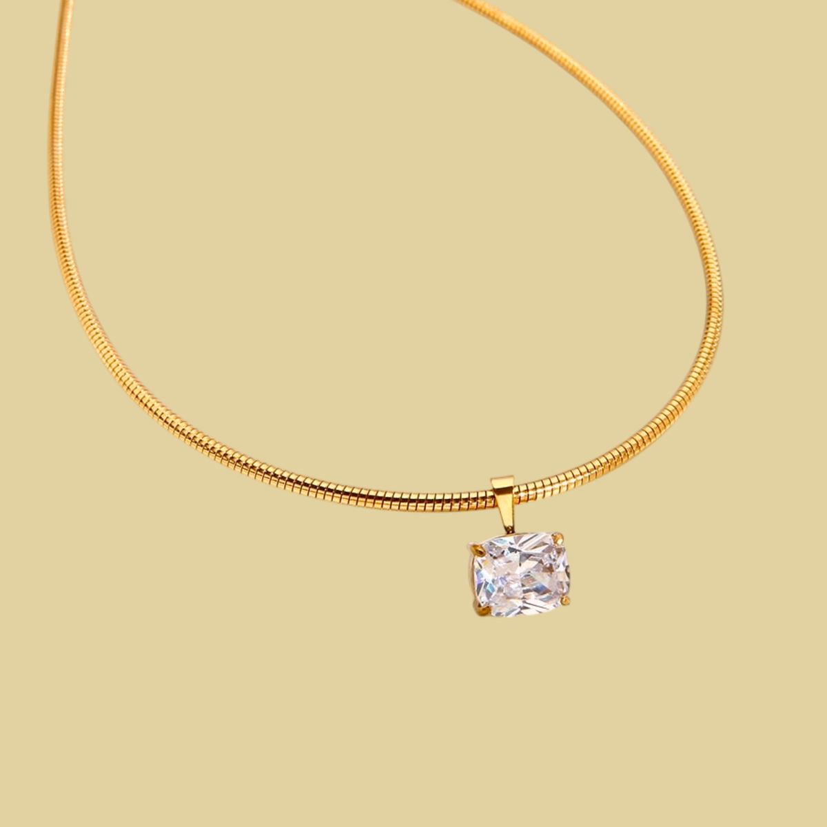 COLLAR ZIRCONIA RECTANGULO