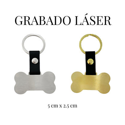 PLACA PARA PERRO AGARRE DE PIEL