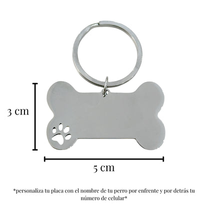 PLACA PARA PERRO HUELLITA