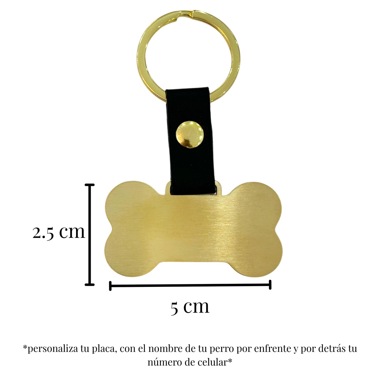 PLACA PARA PERRO AGARRE DE PIEL