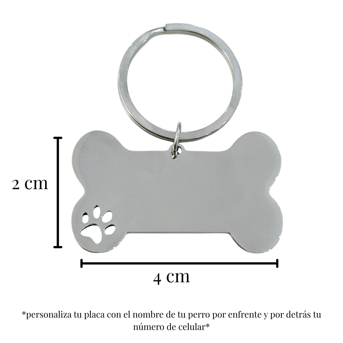PLACA PARA PERRITO HUELLITA CHICA