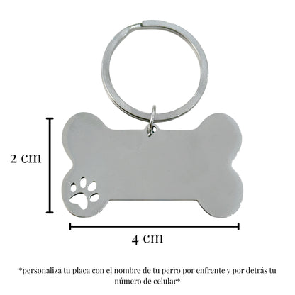 PLACA PARA PERRITO HUELLITA CHICA