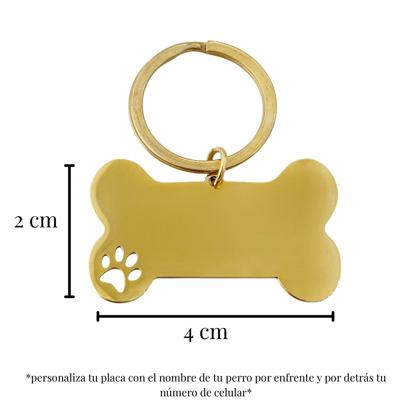 PLACA PARA PERRITO HUELLITA CHICA