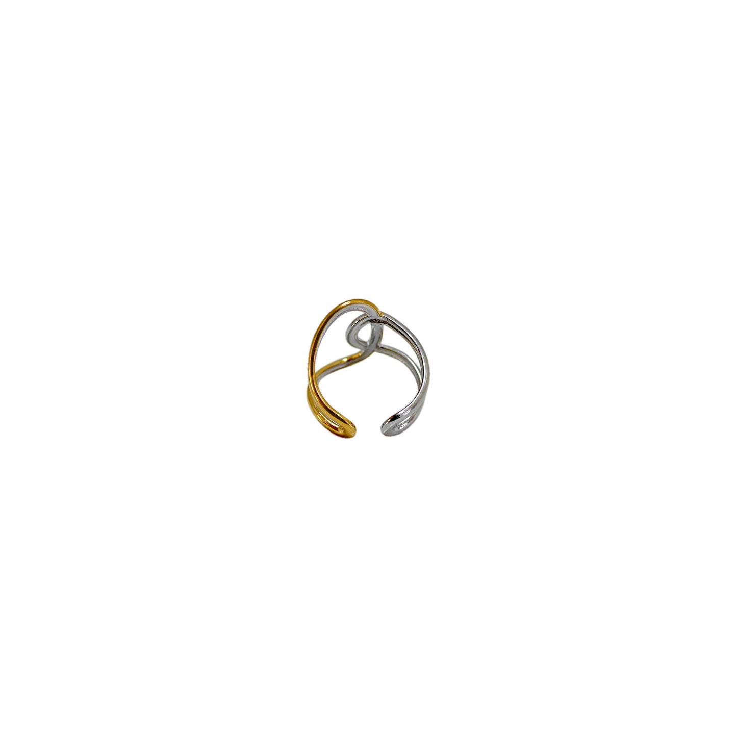 ANILLO ABRAZADO ABIERTO BICOLOR
