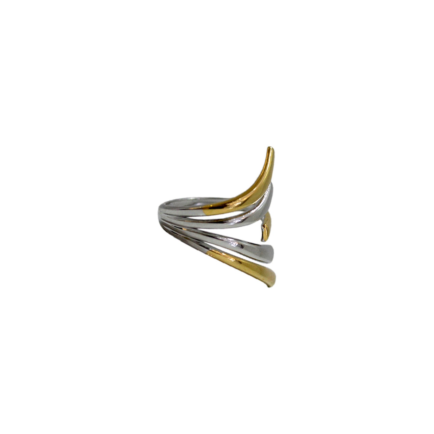 ANILLO BICOLOR 5 LINEAS ABIERTO