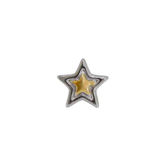 ANILLO ESTRELLA CHUNKY BICOLOR