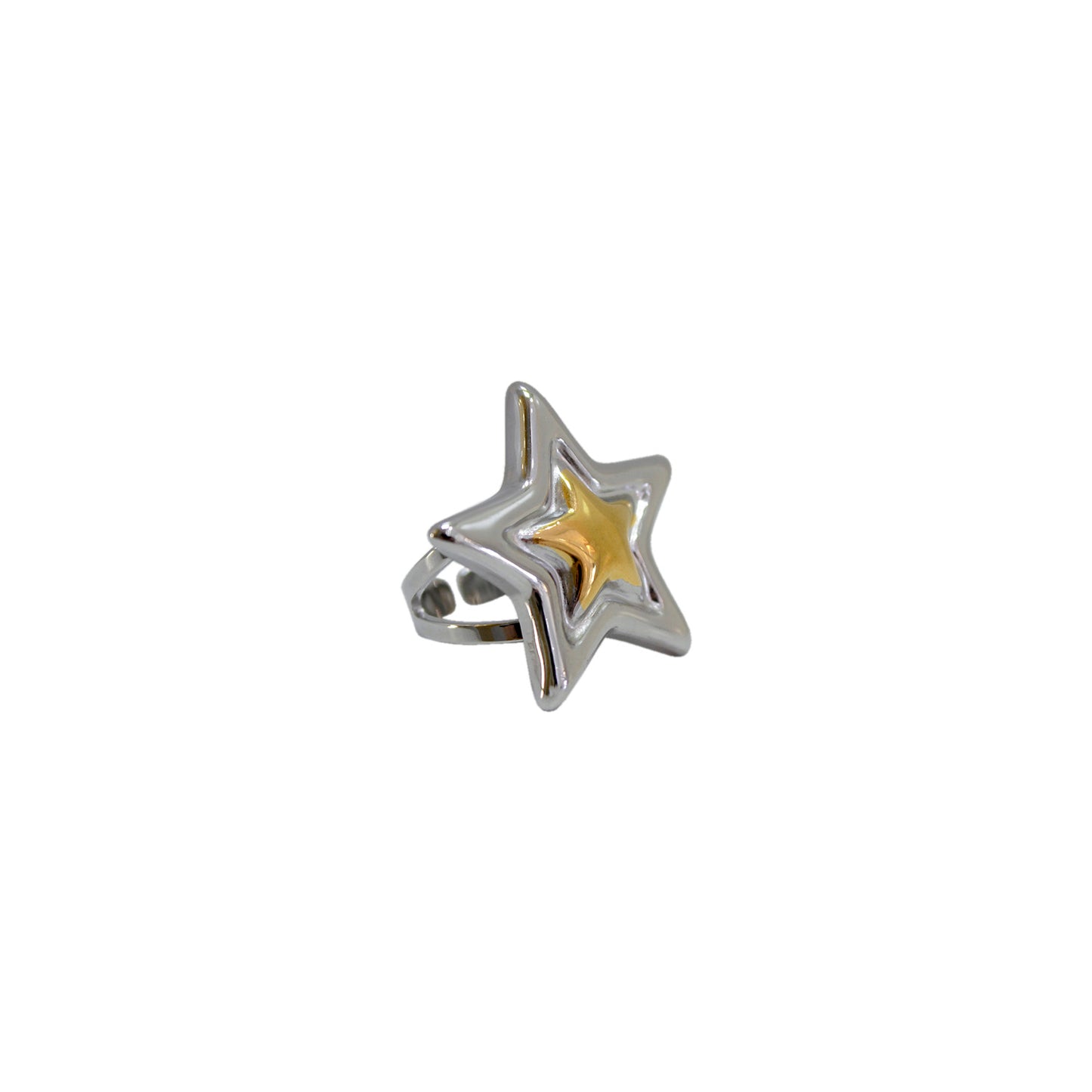 ANILLO ESTRELLA CHUNKY BICOLOR