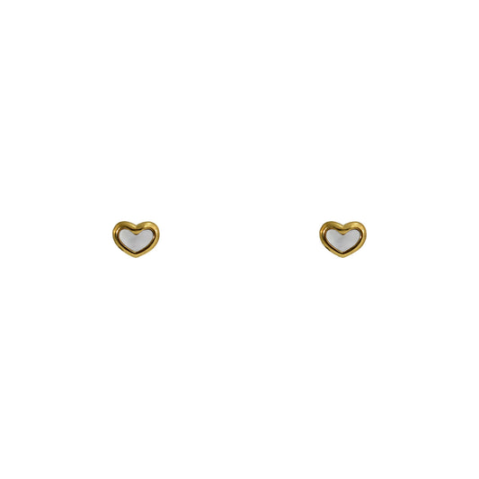 ARETES CORAZÓN MADRE PERLA