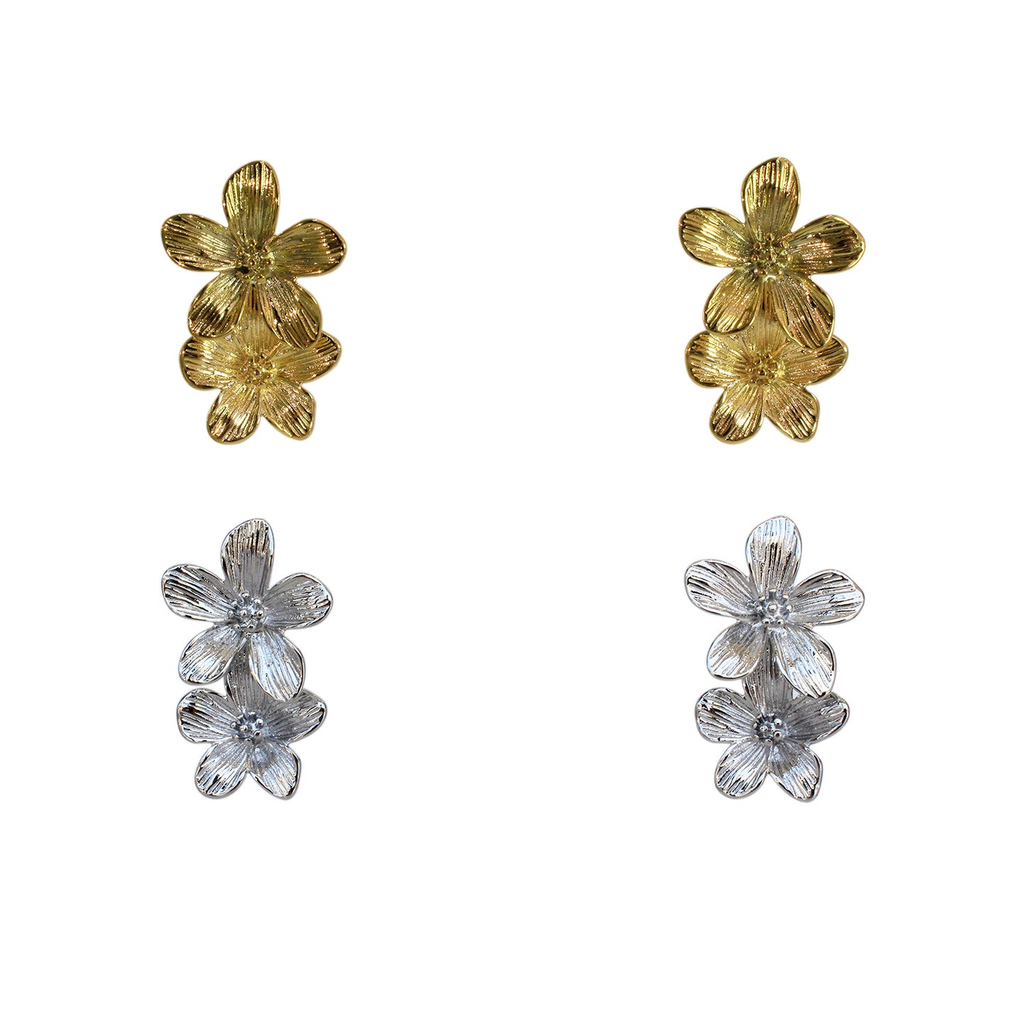 ARETES FLOR DOBLE