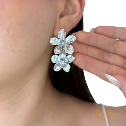 ARETES FLOR DOBLE