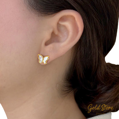 ARETES MARIPOSA PERLA MADRE