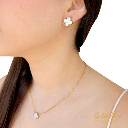 ARETES TREBOL 4 HOJAS
