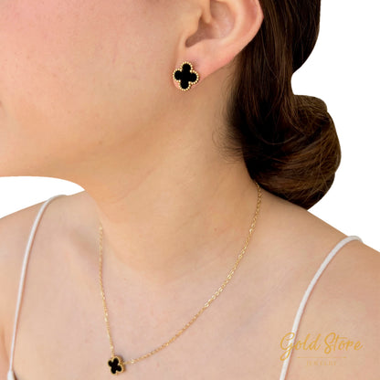 ARETES TREBOL 4 HOJAS
