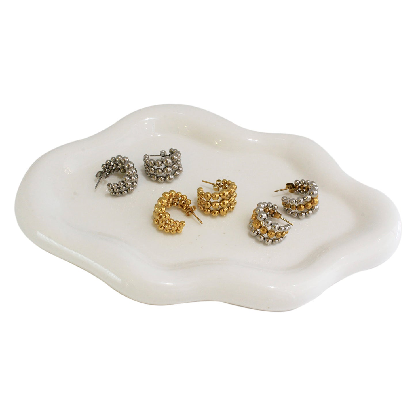 ARETES TRIPLES BOLITAS