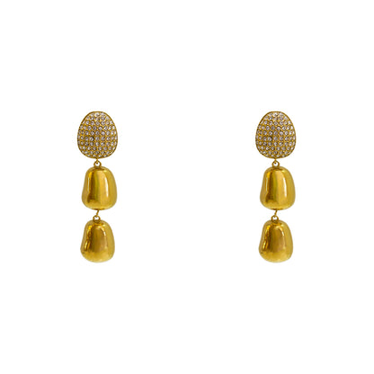 ARETES 3 PIEDRAS COLGANDO