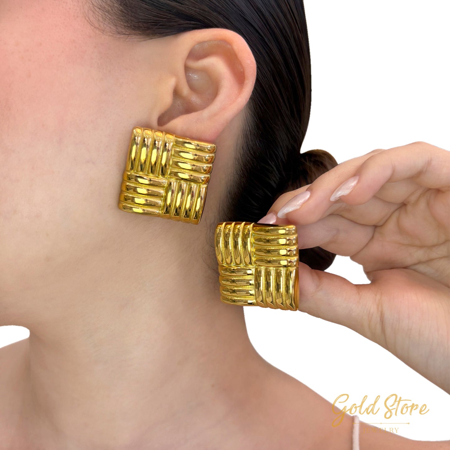 ARETES CHUNKY CUADRADOS
