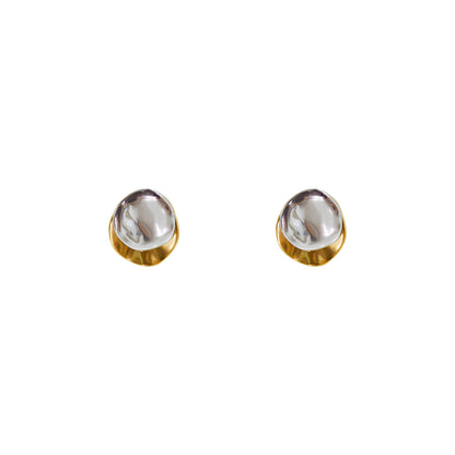 ARETES CIRCULO IRREGULAR BICOLOR