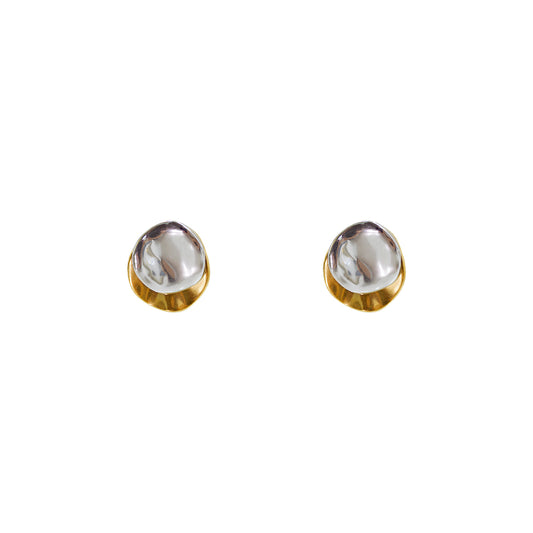ARETES CIRCULO IRREGULAR BICOLOR