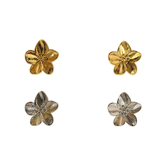 ARETES FLOR CON TEXTURA