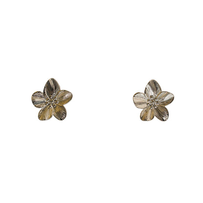 ARETES FLOR CON TEXTURA