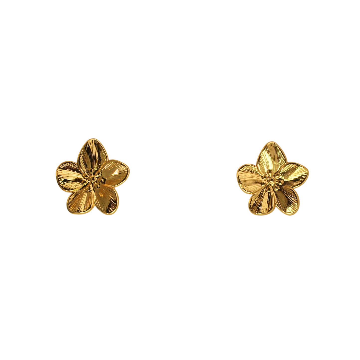 ARETES FLOR CON TEXTURA