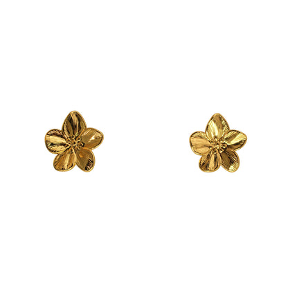 ARETES FLOR CON TEXTURA