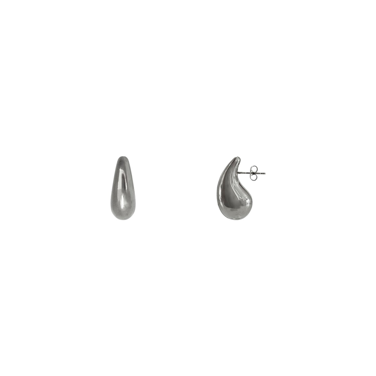 ARETES GOTA PLATEADOS