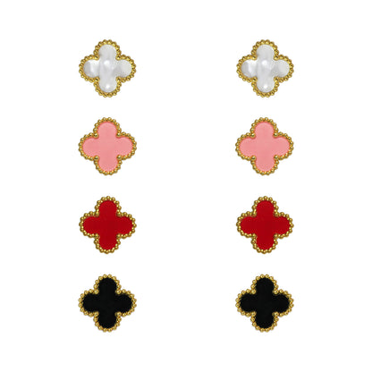 ARETES TREBOL 4 HOJAS