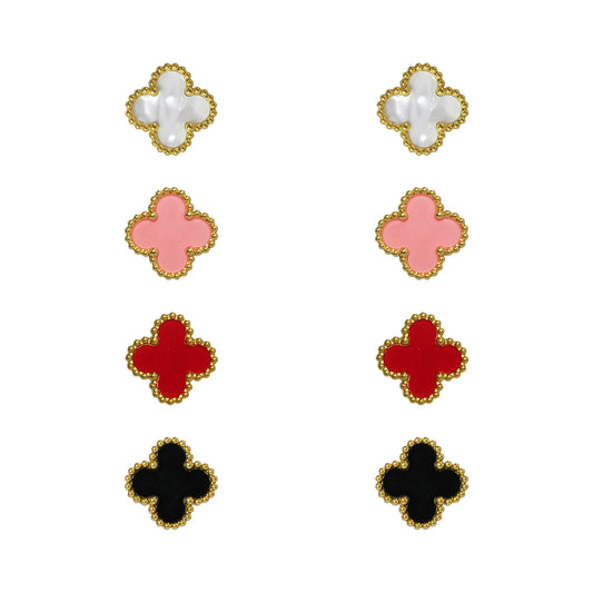 ARETES TREBOL 4 HOJAS